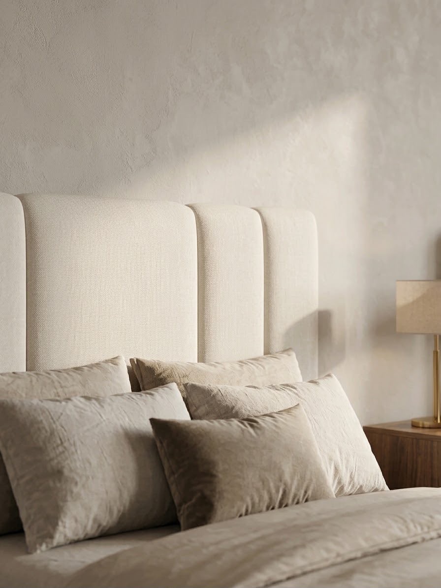 Cloud bed — Bed platform: Massive Pine wood 5cm thickness — Headboard: Natural blockboard + Massive Beech — 2