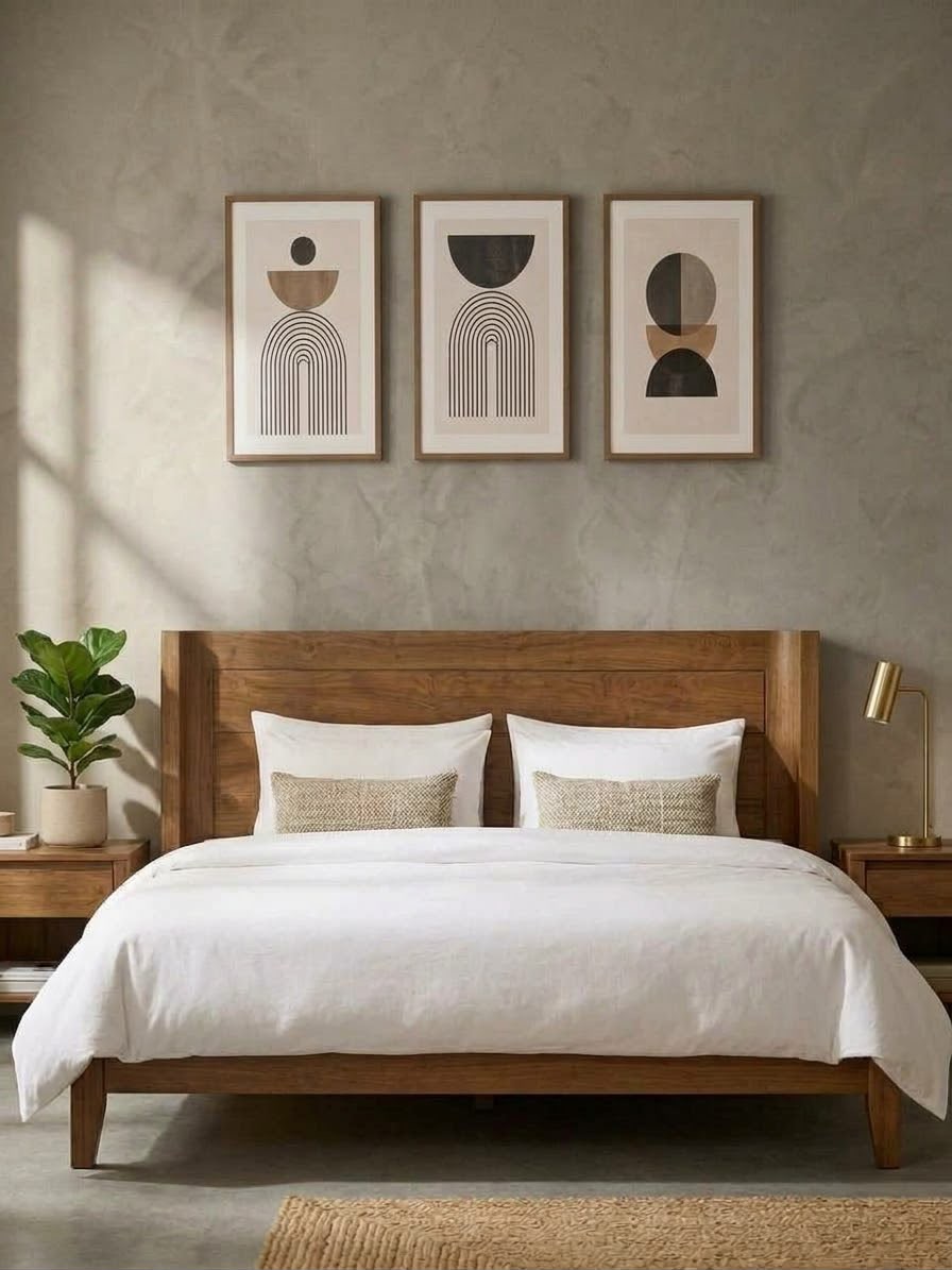 Lumina — Beds — Bed platform: Massive Beech wood — Headboard: Natural blockboard + Massive Beech