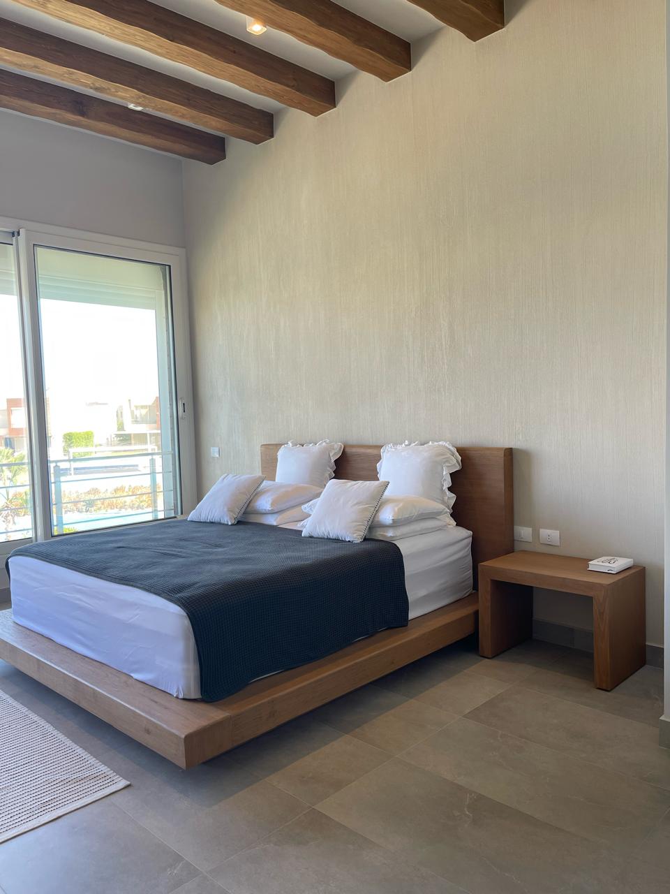 Sabi bed — Bed platform: Massive Beech wood — Headboard: Natural blockboard Beech veneer — 3