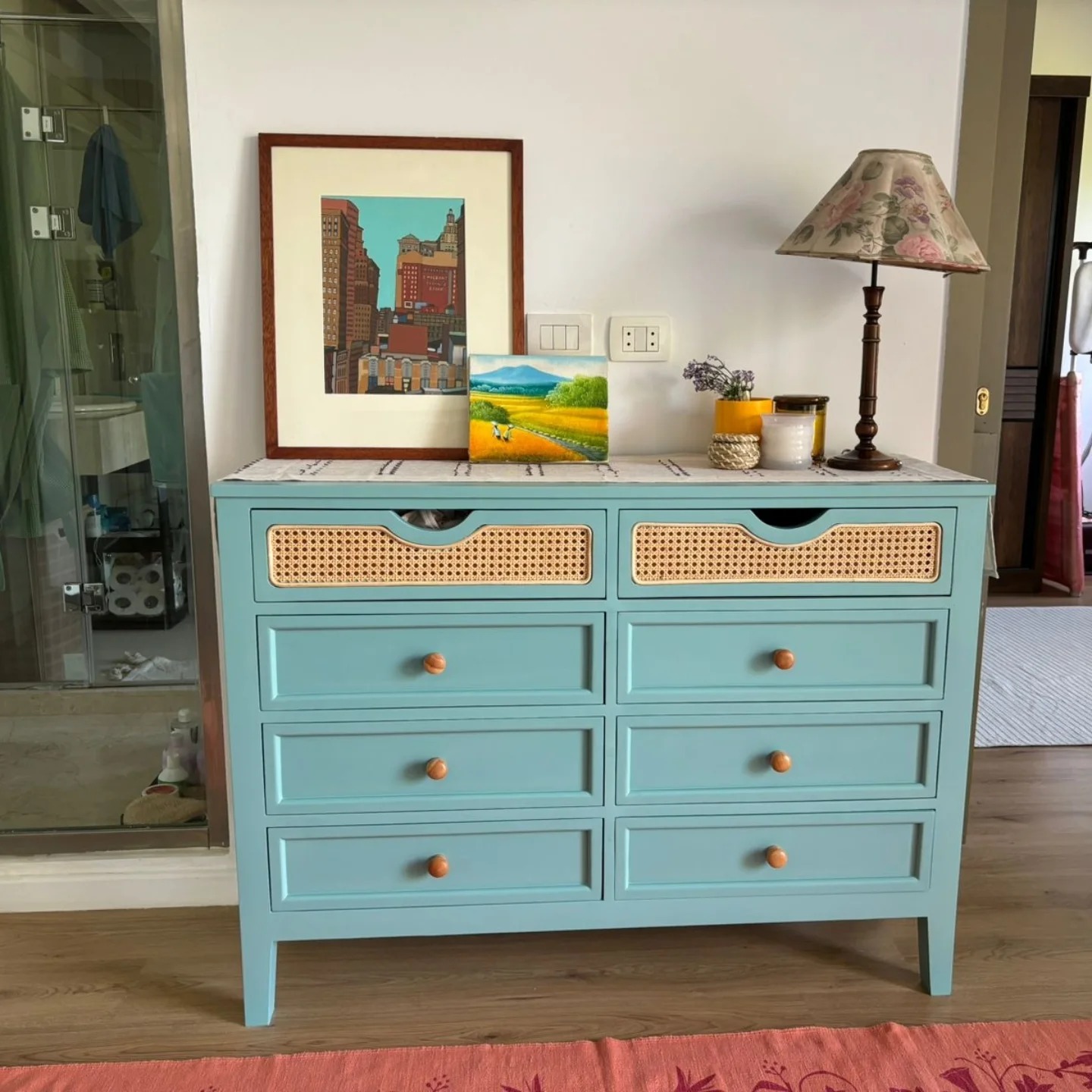تسريحة — Eclectic dresser — الخامة: خشب كونتر طبيعي + زان مصمت — القشرة: Lacquered Wood — 4