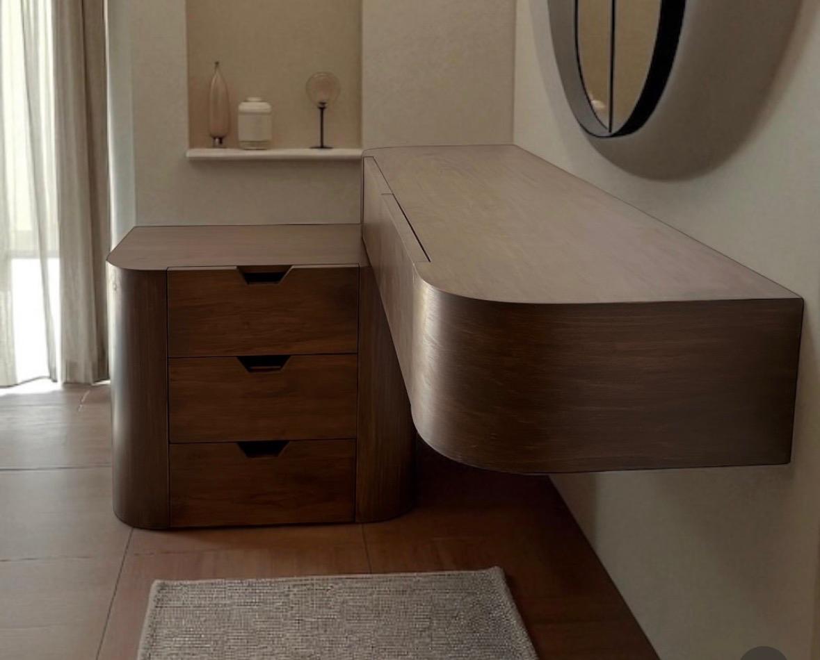 Griden 02 — Dresser units — Material: Natural Blockboard + Massive Beech — Veneer: Beech