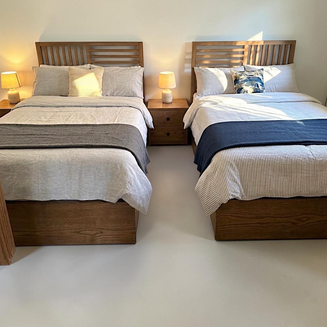 Behind bars — Beds — Bed platform: Massive Beech wood — Headboard: Massive Beech — 1
