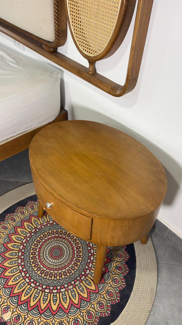 Kamar Bedside Table — Material: Natural Blockboard + Massive Beech wood — Veneer: Natural Beech — 3