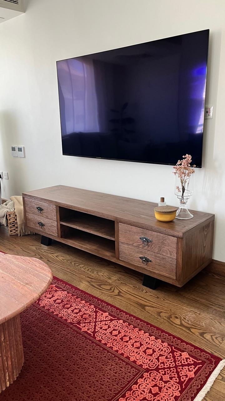 Creek TV unit — Material: Massive Beech wood +Natural Blockboard — Veneer: Natural Beech — 3