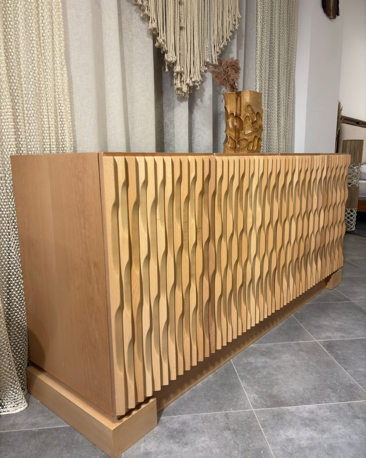 Soiree dining sideboard — Material: Massive Beech wood +Natural Blockboard — Veneer: Natural Beech — 3