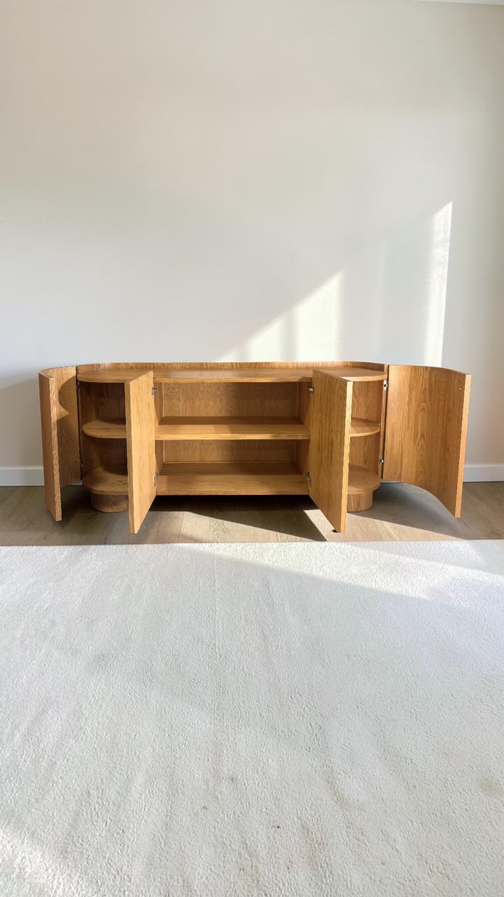 Lars — Dining sideboards — Material: Mixed massive Compressed wood +Natural Blockboard — Veneer: Natural Oak — 3