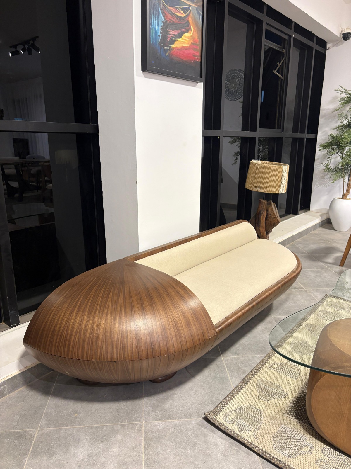 Wabi sabi Couche — Banquette — Material: Compressed Pine "Walnut Veneer" — Structure: Massive Beech — 2