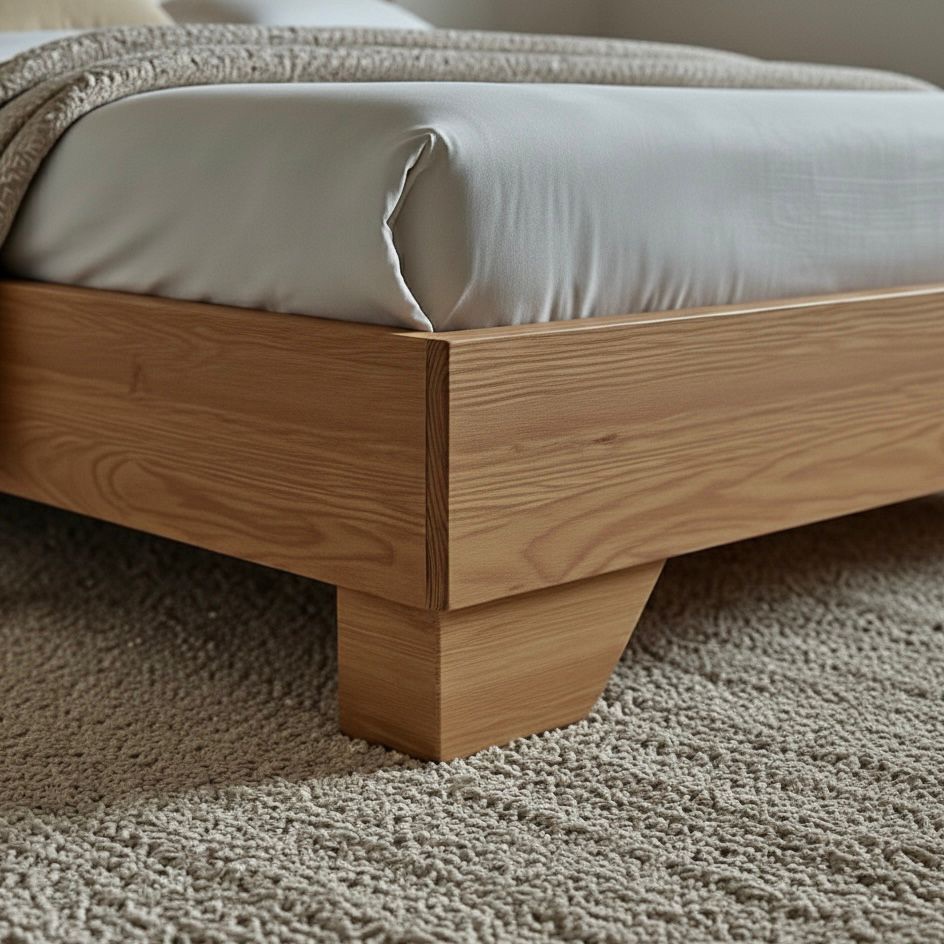 YooY — Beds — Bed platform: Massive Oak plus Massive pine wood Oak veneer — Headboard: Natural blockboard + Massive Oak wood — 3