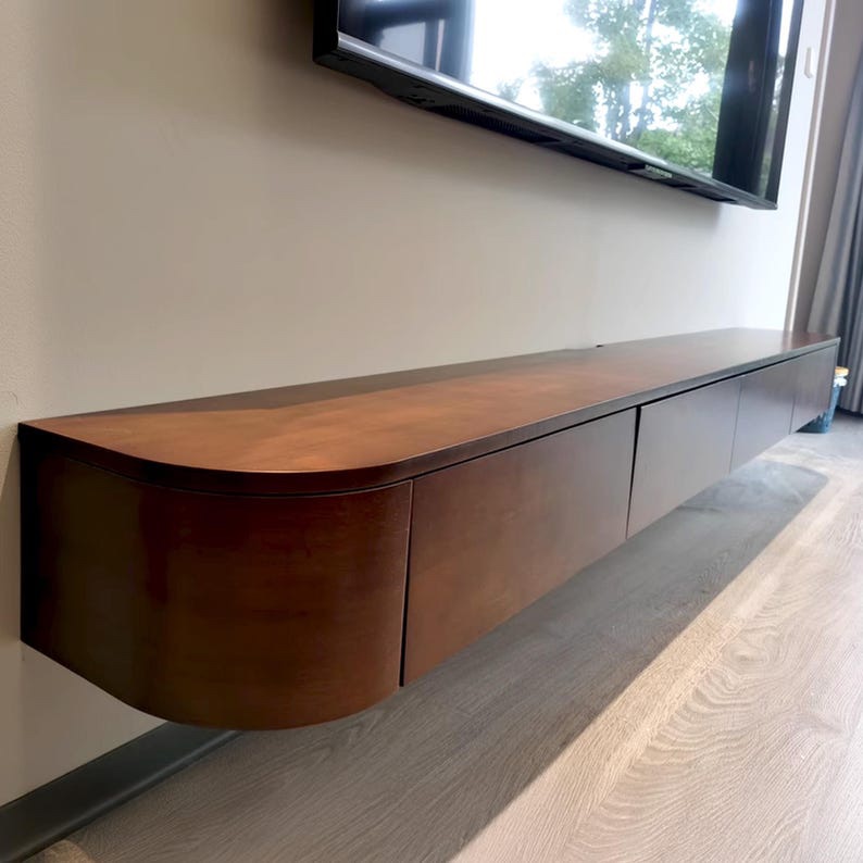 Wabisabi (Floating TV stand) — TV units — Material: Massive Beech wood +Natural Blockboard — Veneer: Natural Beech