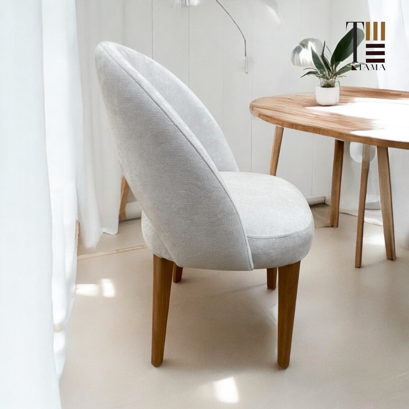 كرسي سفرة — Olivia Chair — الخامة: زان روماني مصمت grade AB high