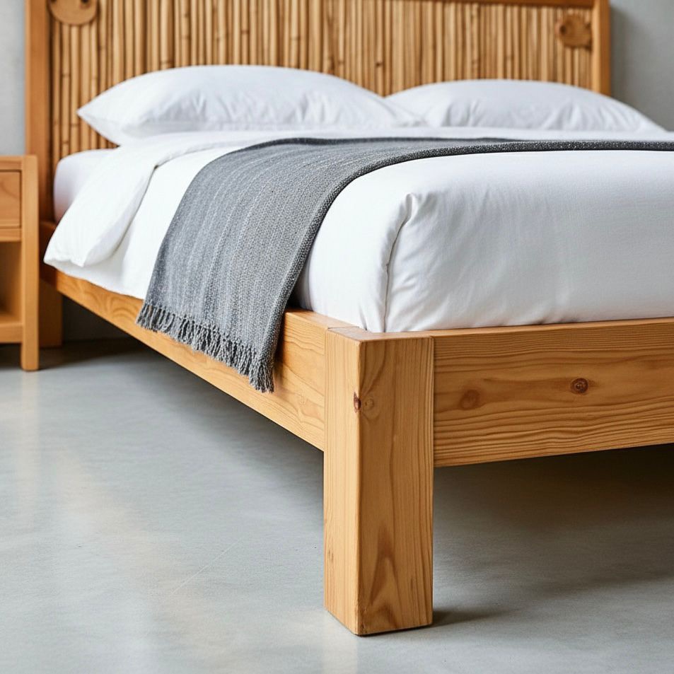 Costa Rica — Beds — Bed platform: Massive Pine wood — Headboard: Massive Pine + natural Bambo — 3