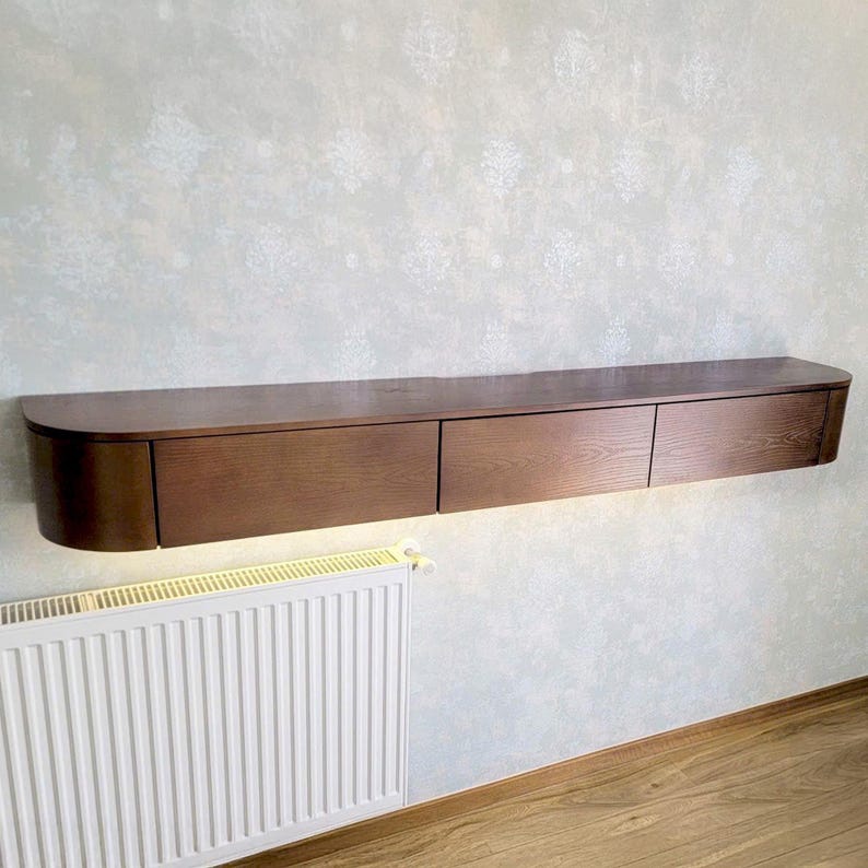 Wabisabi (Floating TV stand) — TV units — Material: Massive Beech wood +Natural Blockboard — Veneer: Natural Beech — 3