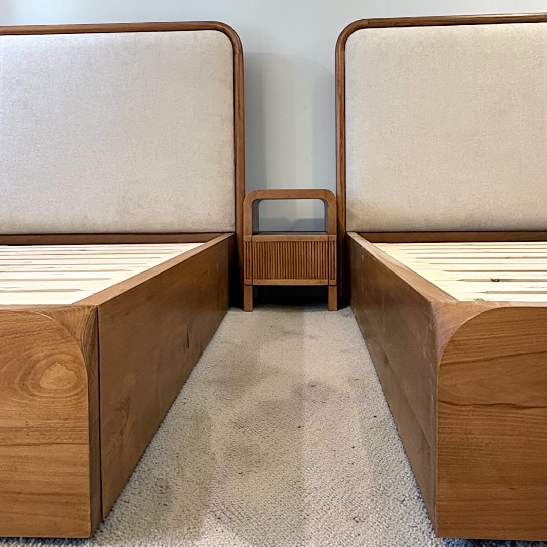 Bergen — Beds — Bed platform: Massive Beech wood — Headboard: Natural blockboard + Massive Beech — 3