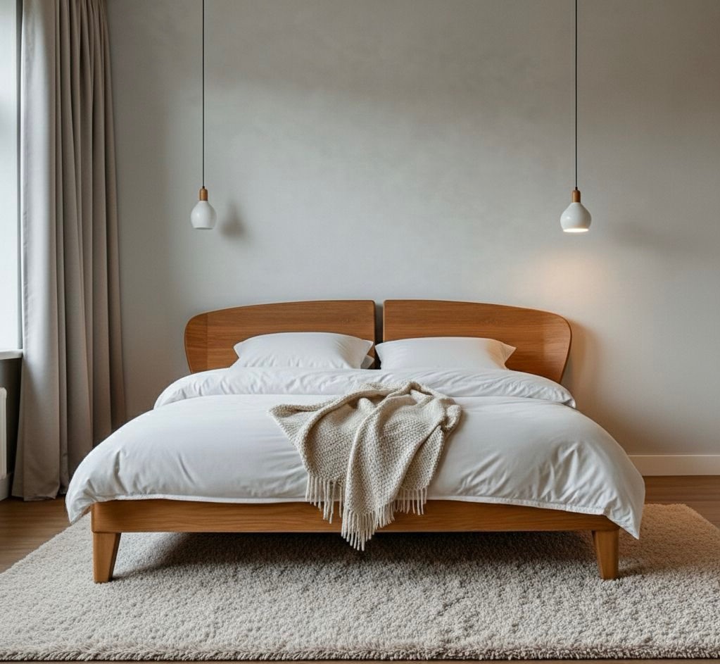 Nagomi "Original" — Beds — Bed platform: Massive Beech wood — Headboard: Natural blockboard + Massive Beech — 3