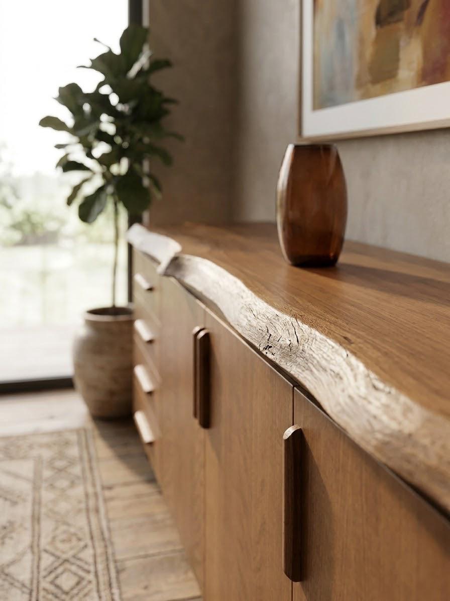 Riverwood 2 — Dining sideboards — Material: Massive Beech wood Liveedge +Natural Blockboard — Veneer: Natural Beech — 3