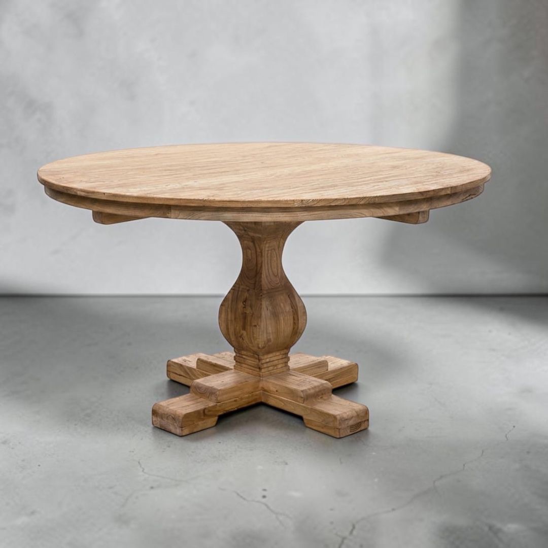 طاولة سفرة — Barn table (round)
