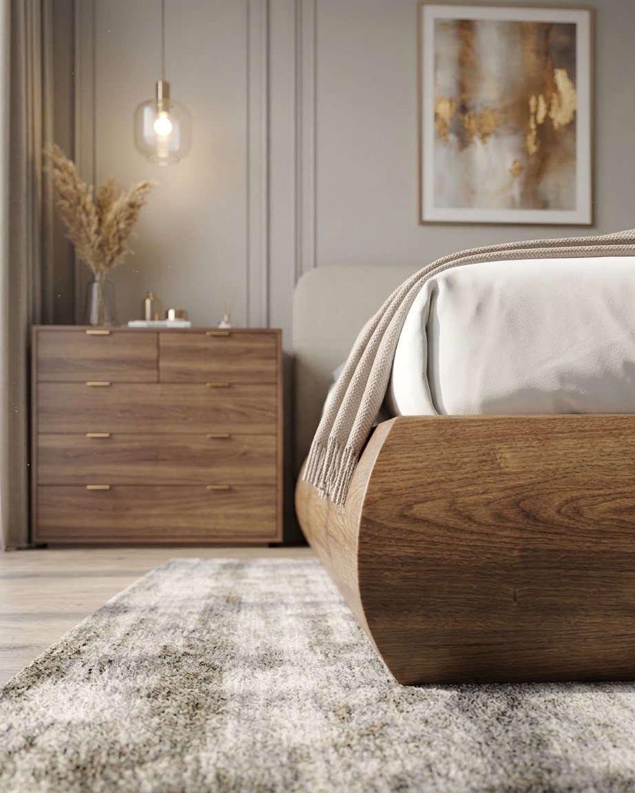 سرير — Serene bed — خامة قاعدة السرير: Massive compressed Pine natural Oak veneer — خامة ظهر السرير: خشب كونتر طبيعي + زان مصمت — 3