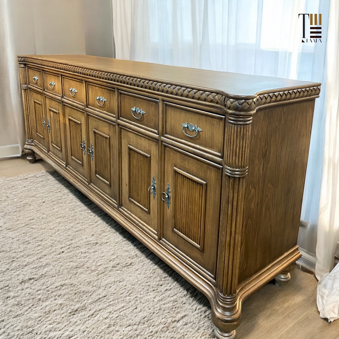 بوفيه سفرة — Heritage sideboard — الخامة: خشب زان مصمت +خشب كونتر طبيعي — القشرة: زان طبيعي