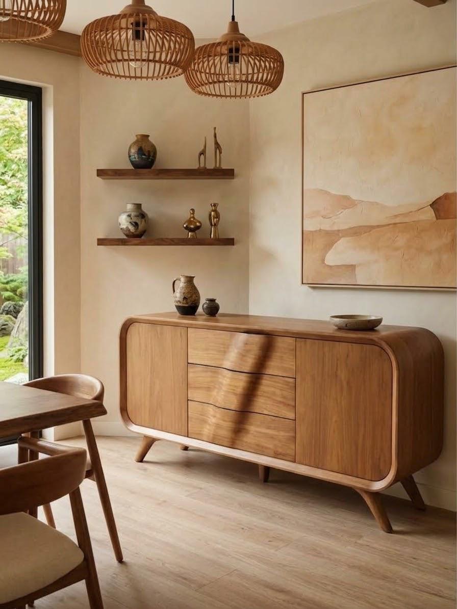 Dunes — Dining sideboards — Material: Massive Beech wood +Natural Blockboard — Veneer: Natural Beech — 1