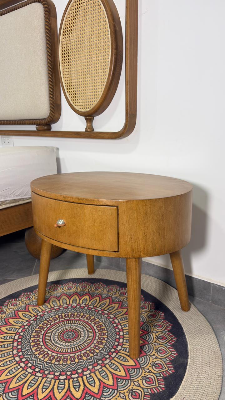 Kamar Bedside Table — Material: Natural Blockboard + Massive Beech wood — Veneer: Natural Beech — 2