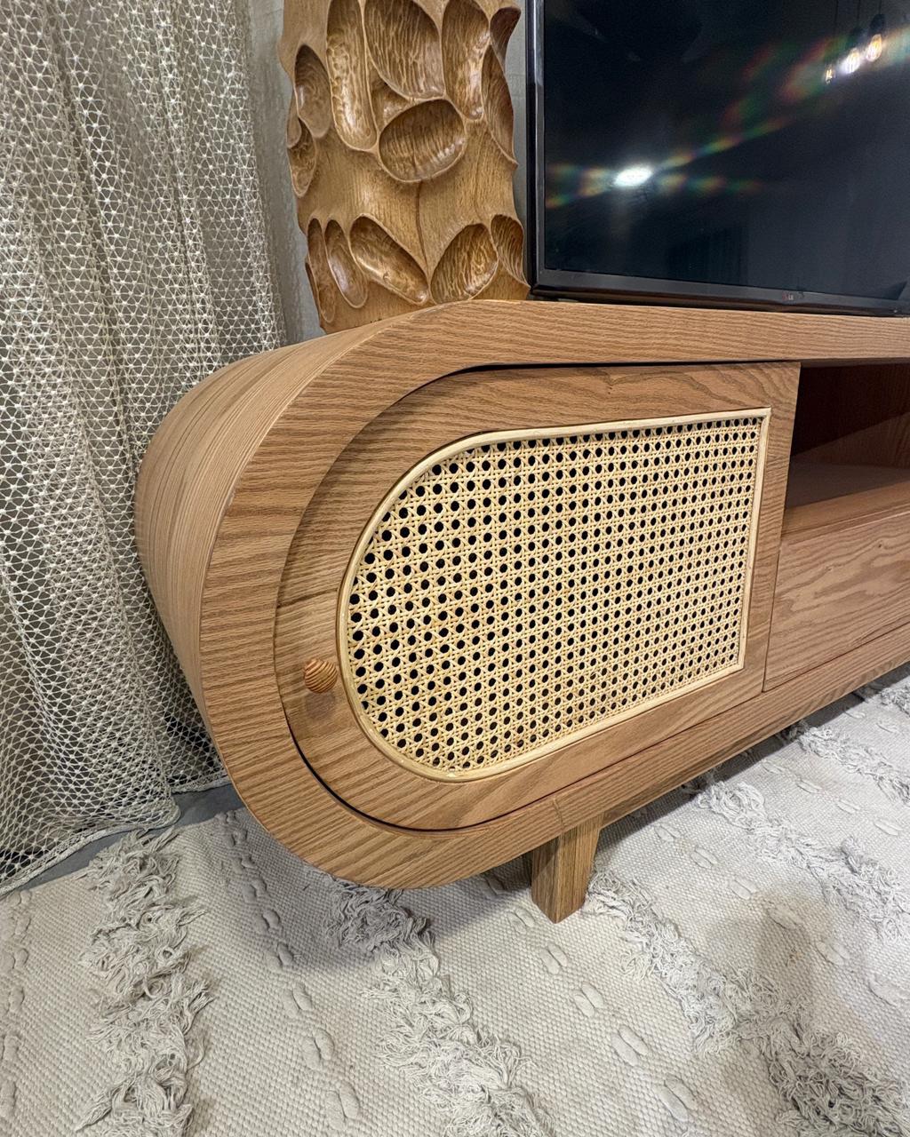 Costa Rica — TV units — Material: Compressed massive Pine wood +Natural Blockboard — Veneer: Natural OakHinges: SAMET — 2