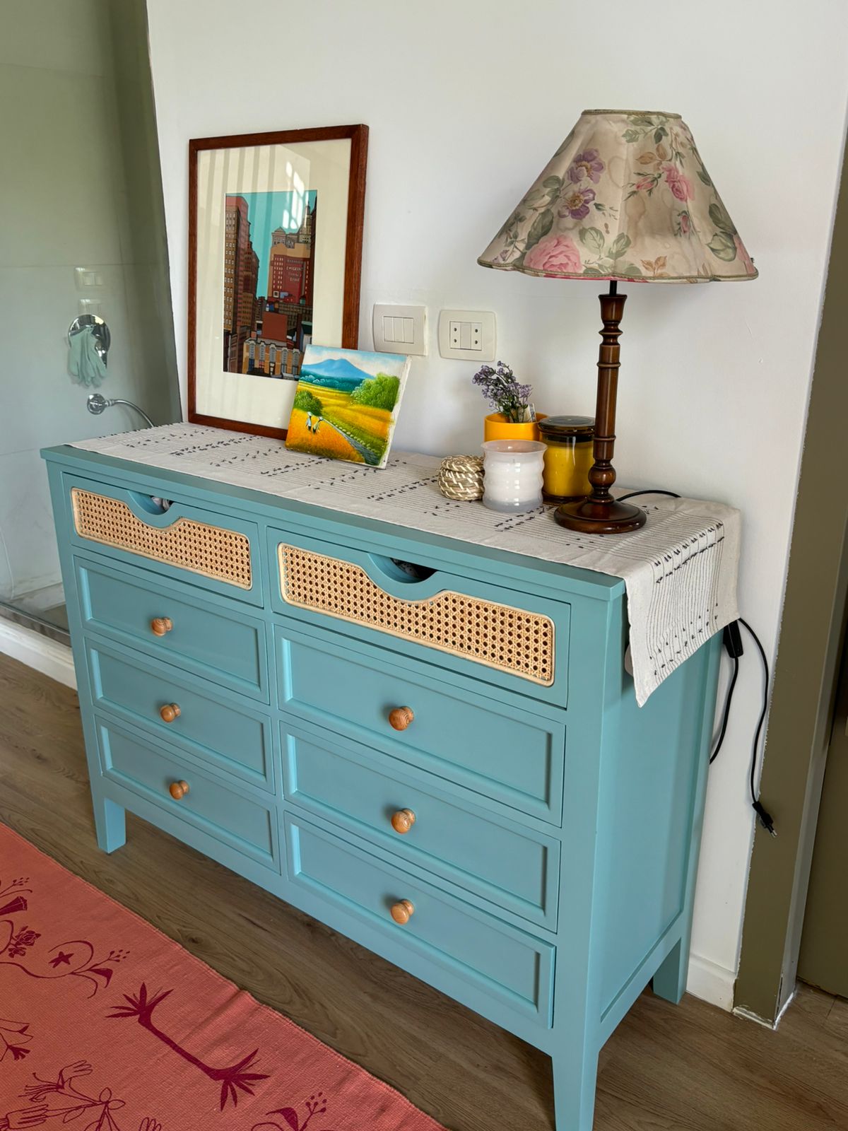 تسريحة — Eclectic dresser — الخامة: خشب كونتر طبيعي + زان مصمت — القشرة: Lacquered Wood — 2