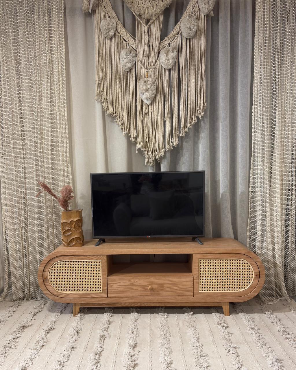 Costa Rica — TV units — Material: Compressed massive Pine wood +Natural Blockboard — Veneer: Natural OakHinges: SAMET