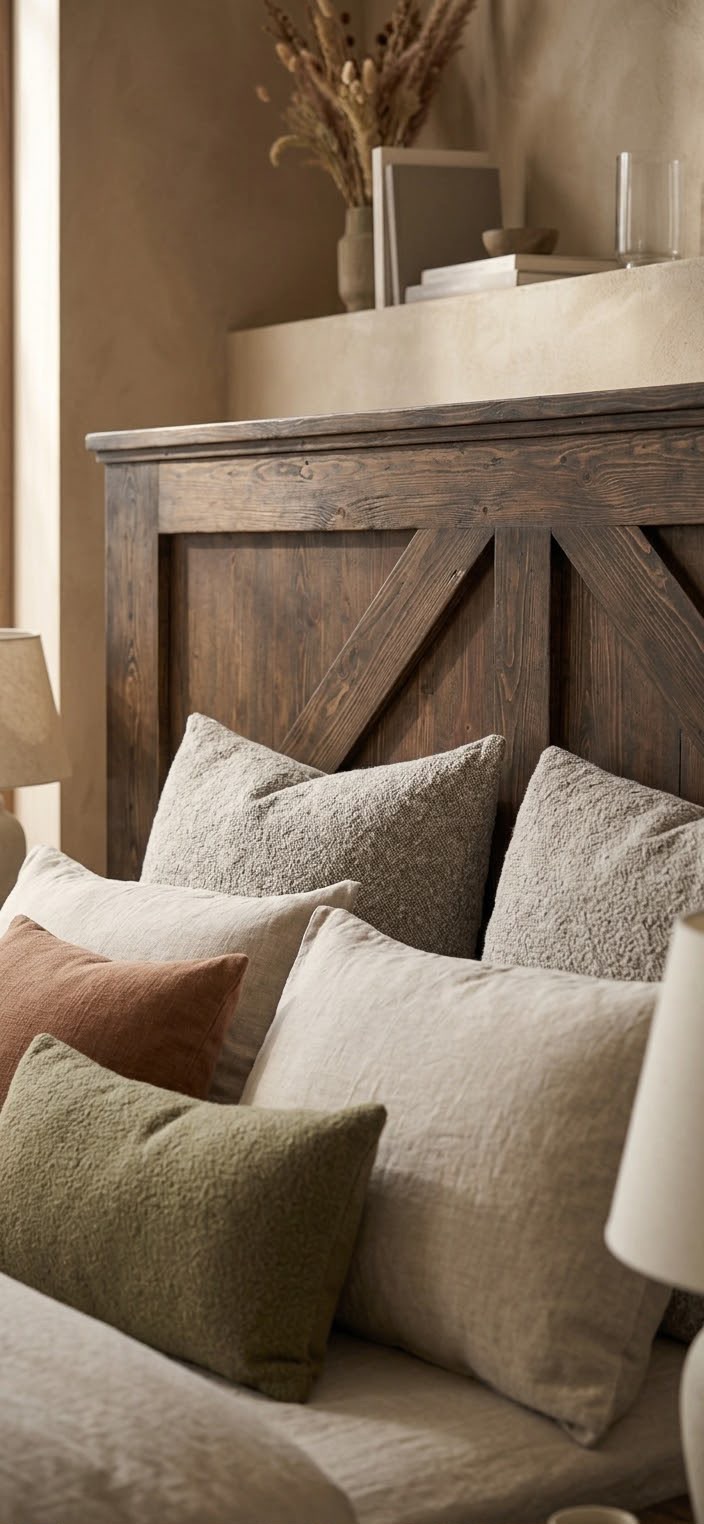 Bramble — Beds — Bed platform: Massive Pine "Rustic" — Headboard: Natural Pine wood — 2