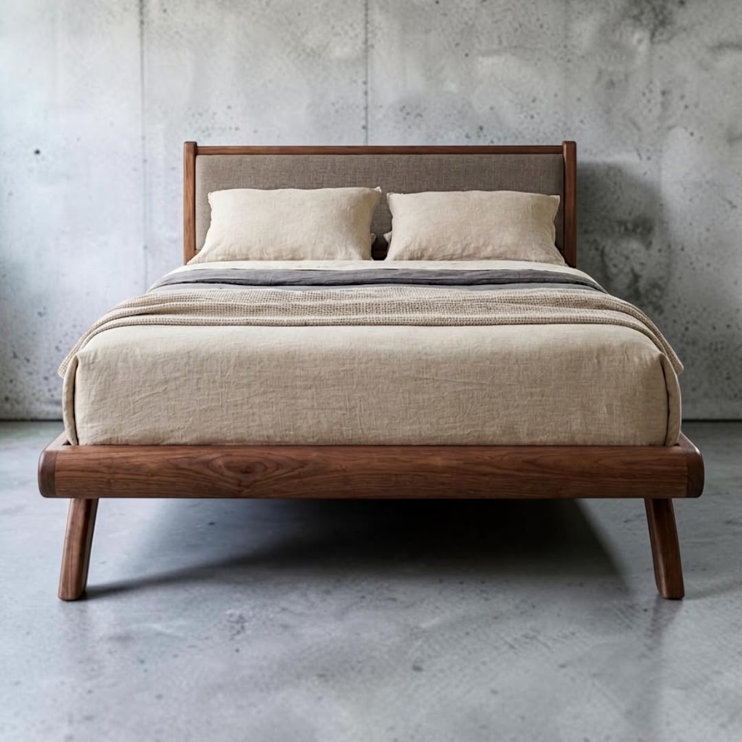 Solace "Original" — Beds — Bed platform: Massive Beech wood — Headboard: Massive Beech — 1
