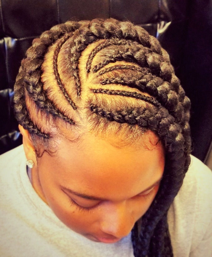 Goddess braid styling