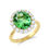 Thumbnail: Green Tourmaline Halo Ring