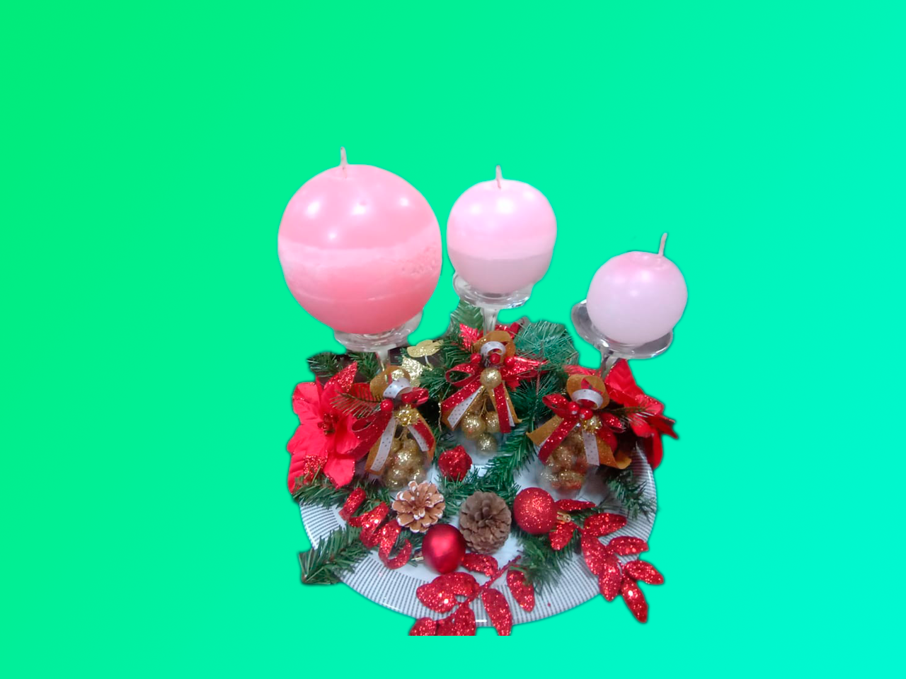 Velas navideñas esféricas