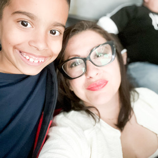 Mommy and son at LA Kings game at Crypto.com Arena