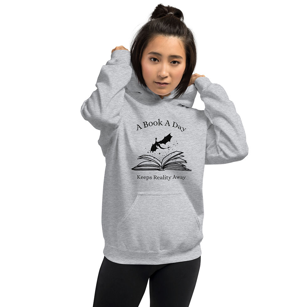 Thumbnail: Unisex "A Book A Day Keeps Reality Away" Hoodie