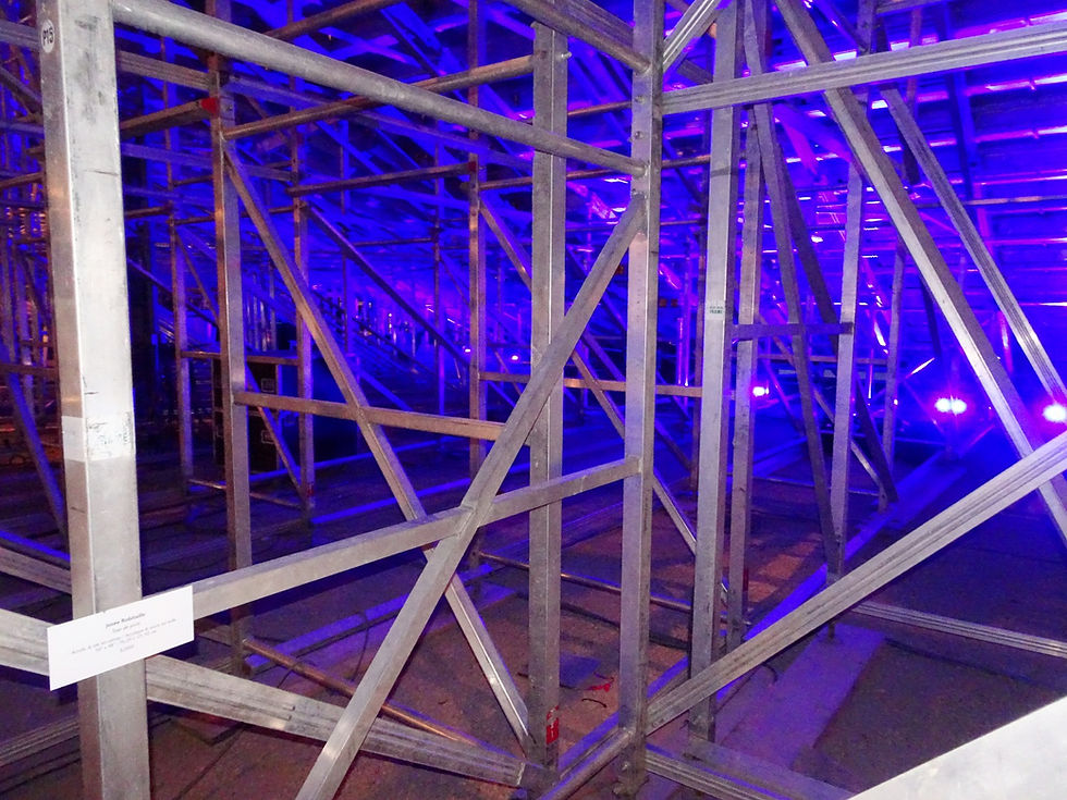 Inside the tent, under the seats at Cavallia Odysseo in Camarillo, CA