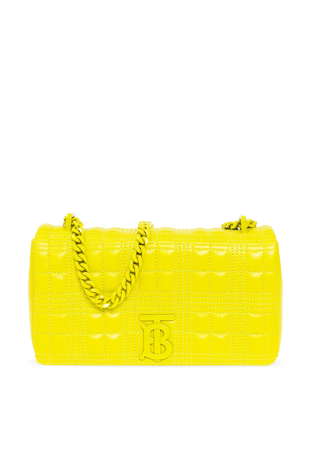 Неоновая стеганая прямоугольная сумка через плечо Burberry Lola Small
