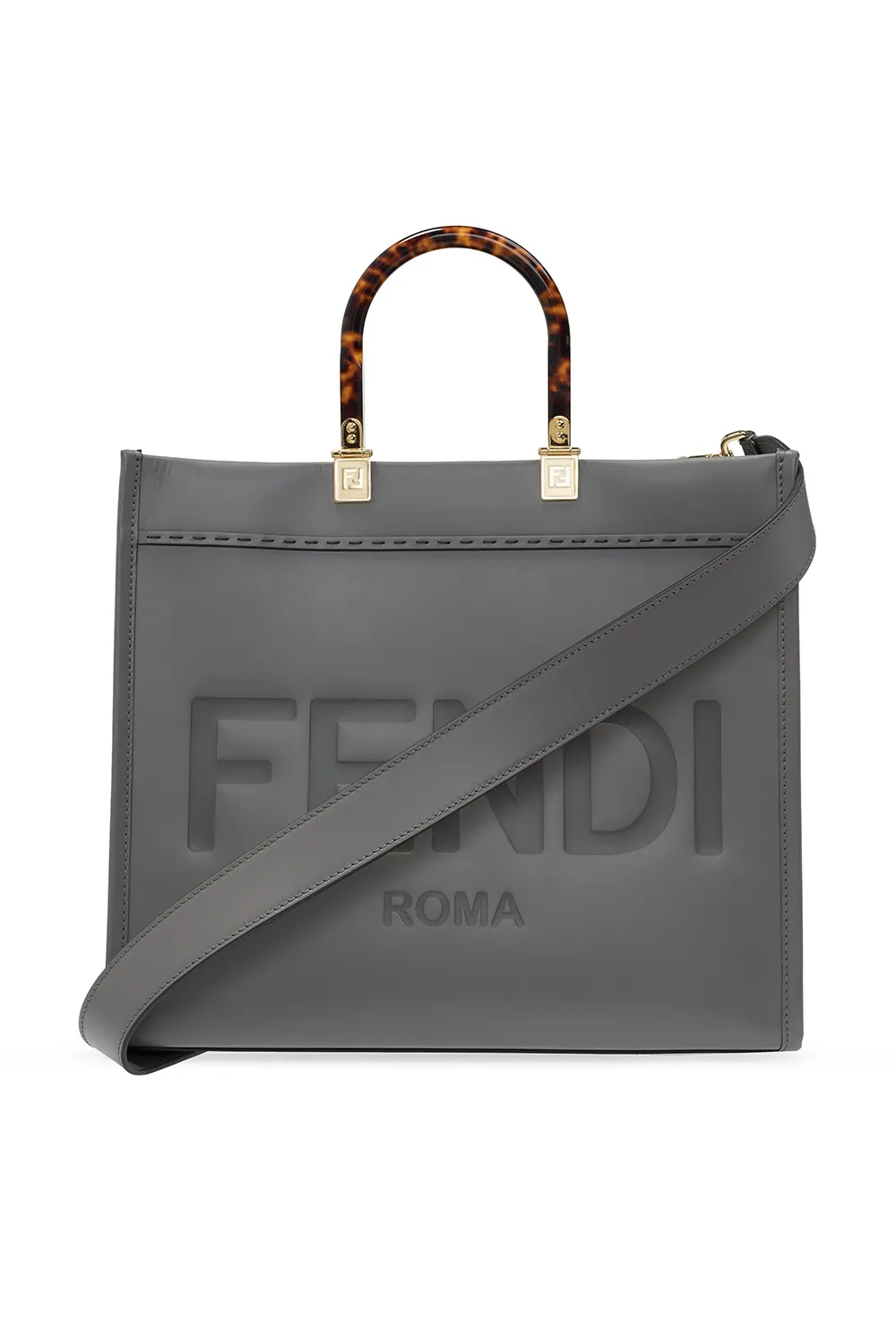Сумка-шоппер среднего размера Fendi Sunshine Medium Grey
