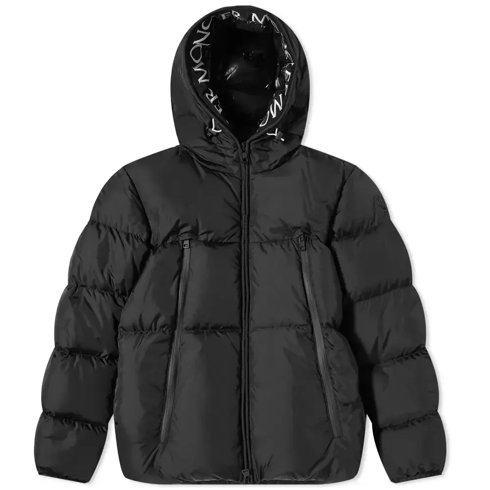 Чёрная пуховая куртка Moncler Total Black Matte