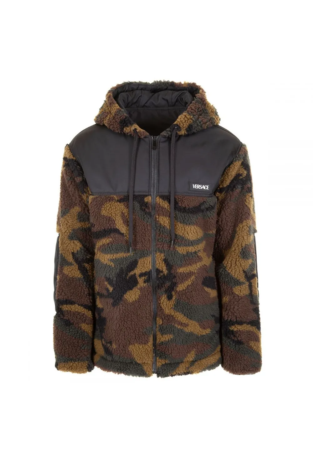 Жаккардовая куртка хаки Versace Camoflauge