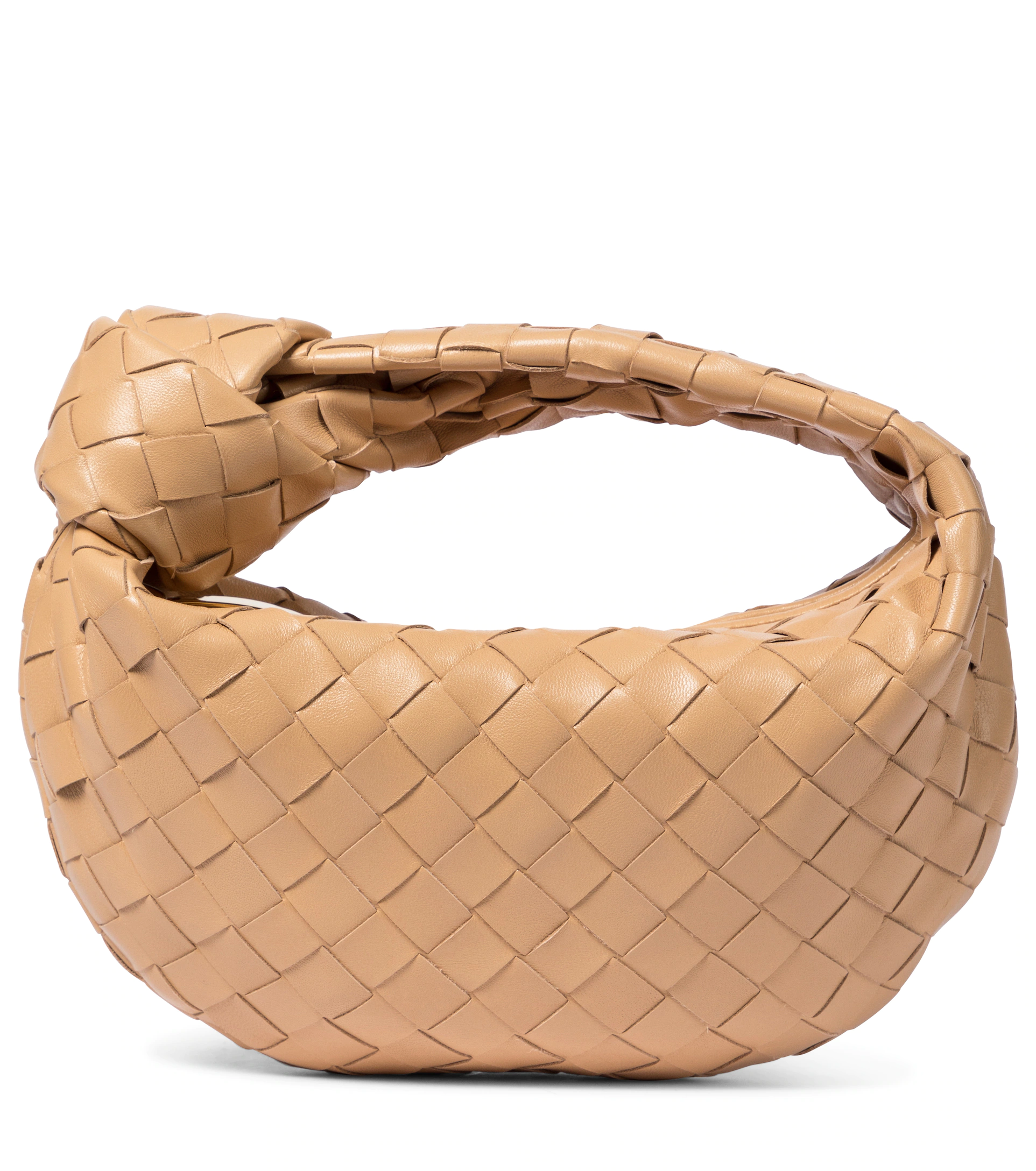 Мини-сумка клатч Bottega Veneta Jodie Mini Beige из кожи наппа