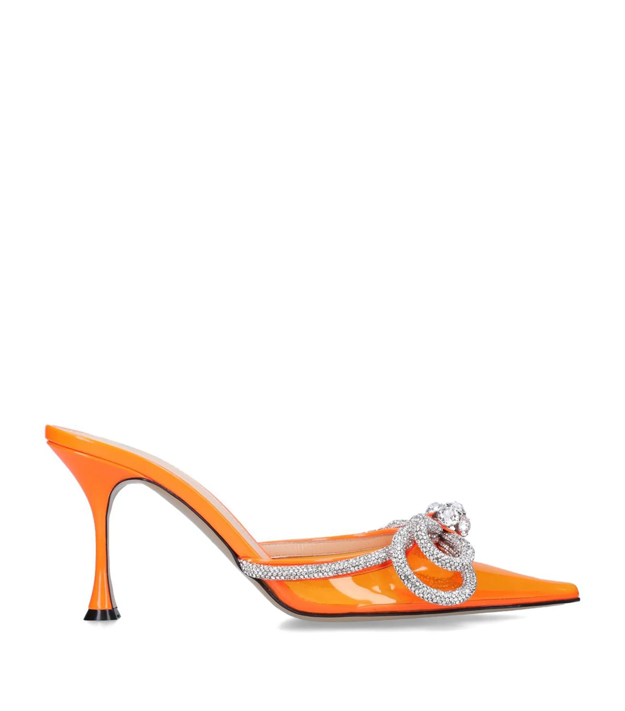 Мюли Mach&Mach Double Bow с двойным бантом 85 оранжевого цвета