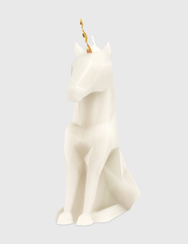 Фигурная ароматическая свеча "Единорог" белый 18 см.