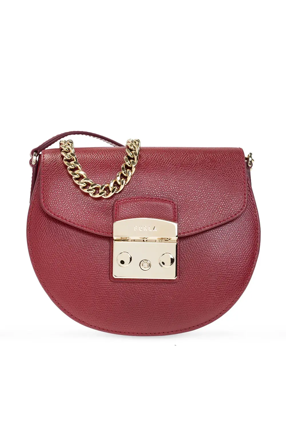 Кожаная сумка FURLA Metropolis Burgundy