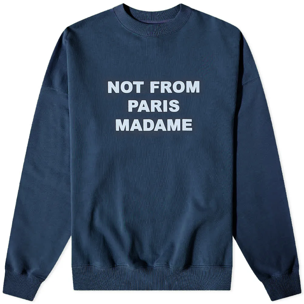 Свитшот Drôle de Monsieur Not From Paris Madame Deep Blue