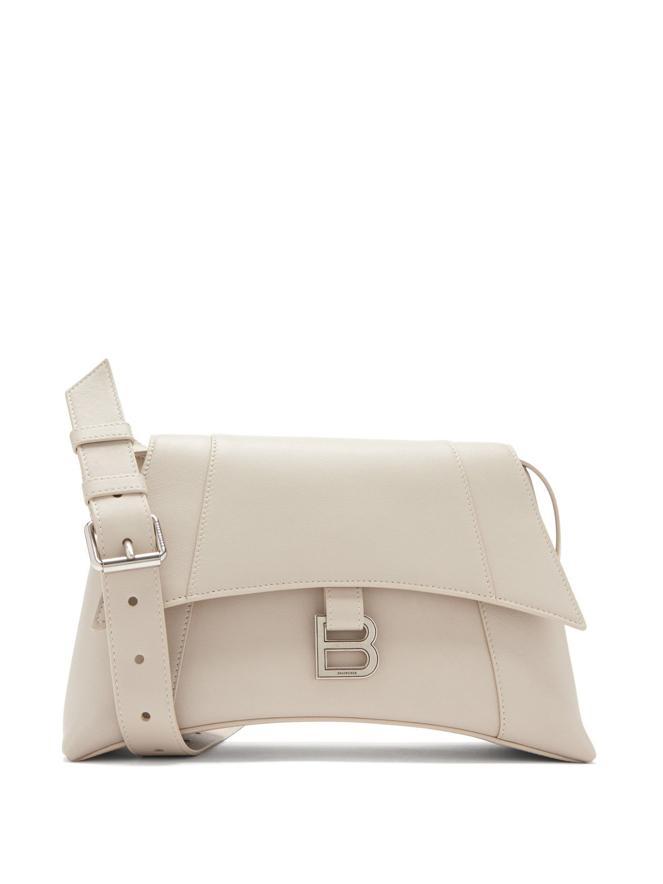 Большая сумка Balenciaga Hourglass кремового цвета