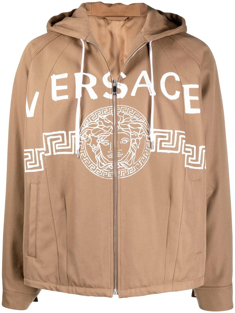 Худи на молнии Versace с логотипом