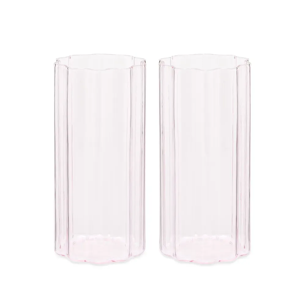 Набор из двух розовых стаканов Орбита Home Flower