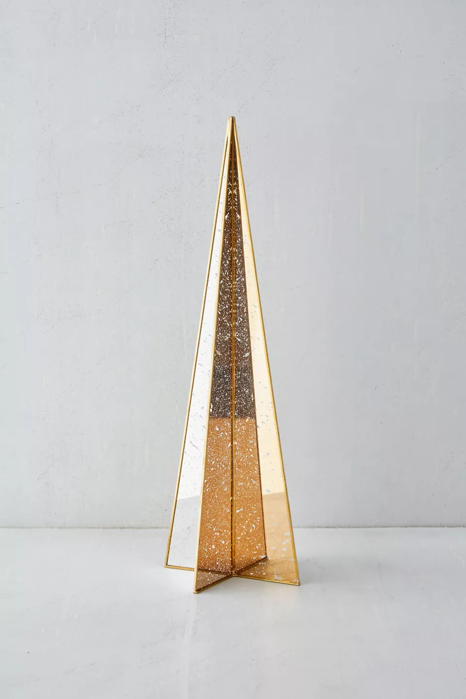 Витражная стеклянная декоративная ёлка 60 см.