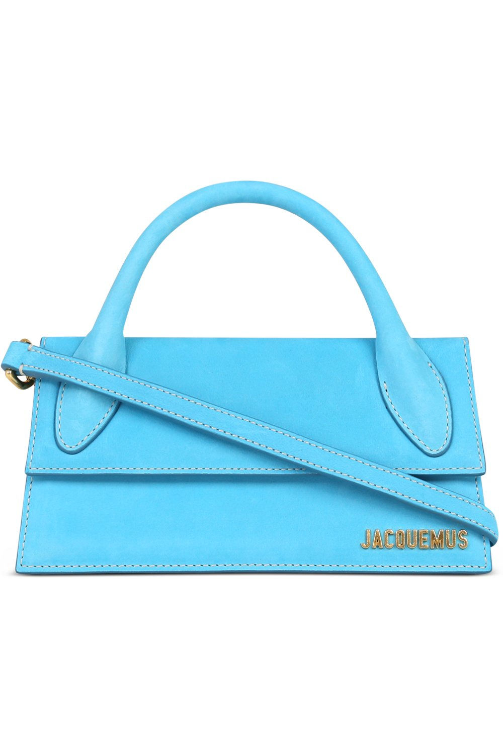 Длинная сумка Jacquemus Le Chiquito бирюзового цвета