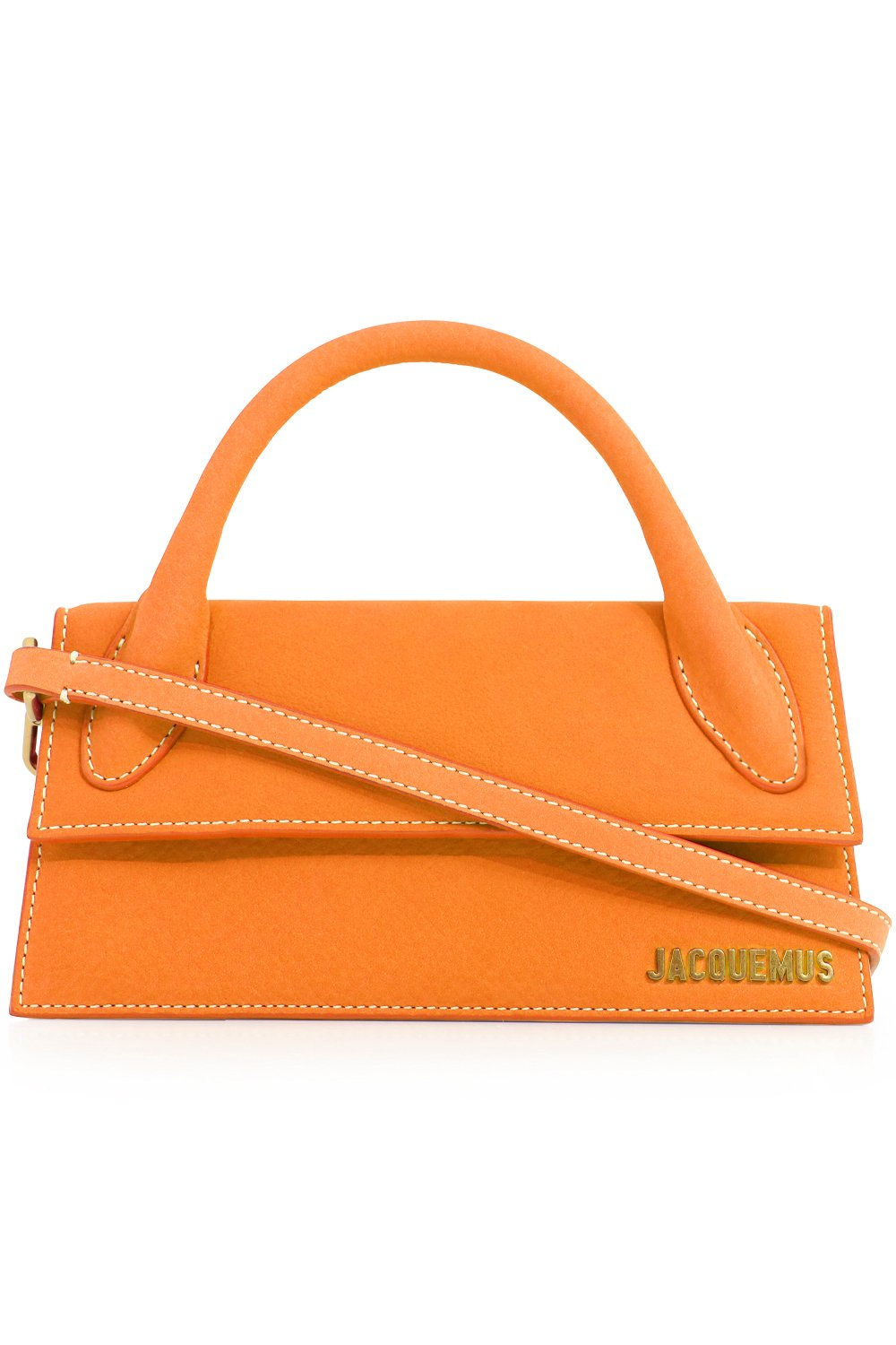 Длинная сумка Jacquemus Le Chiquito оранжевого цвета
